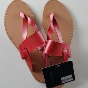 Brand new red sandals